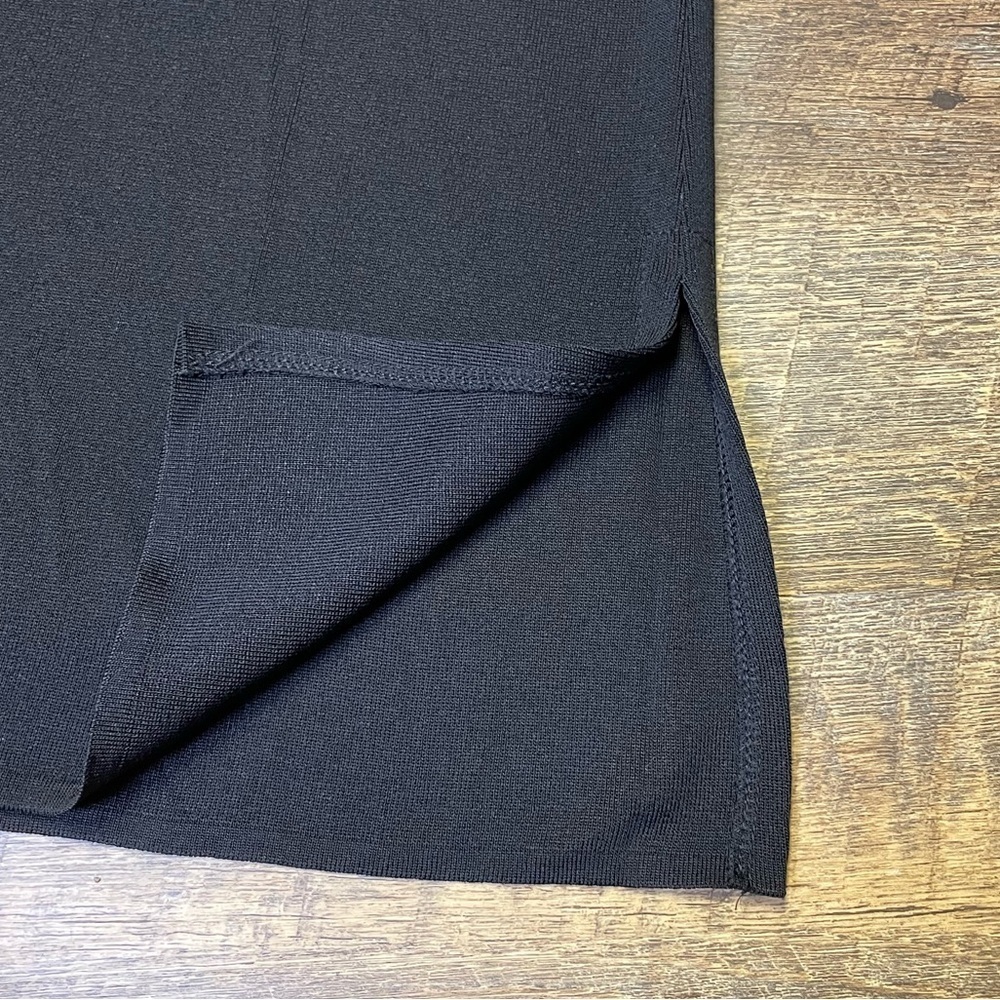Exclusively Misook Classic Acrylic Knit Bell Sleeve Maxi Dress XS Black Witchy - Picture 12 of 13